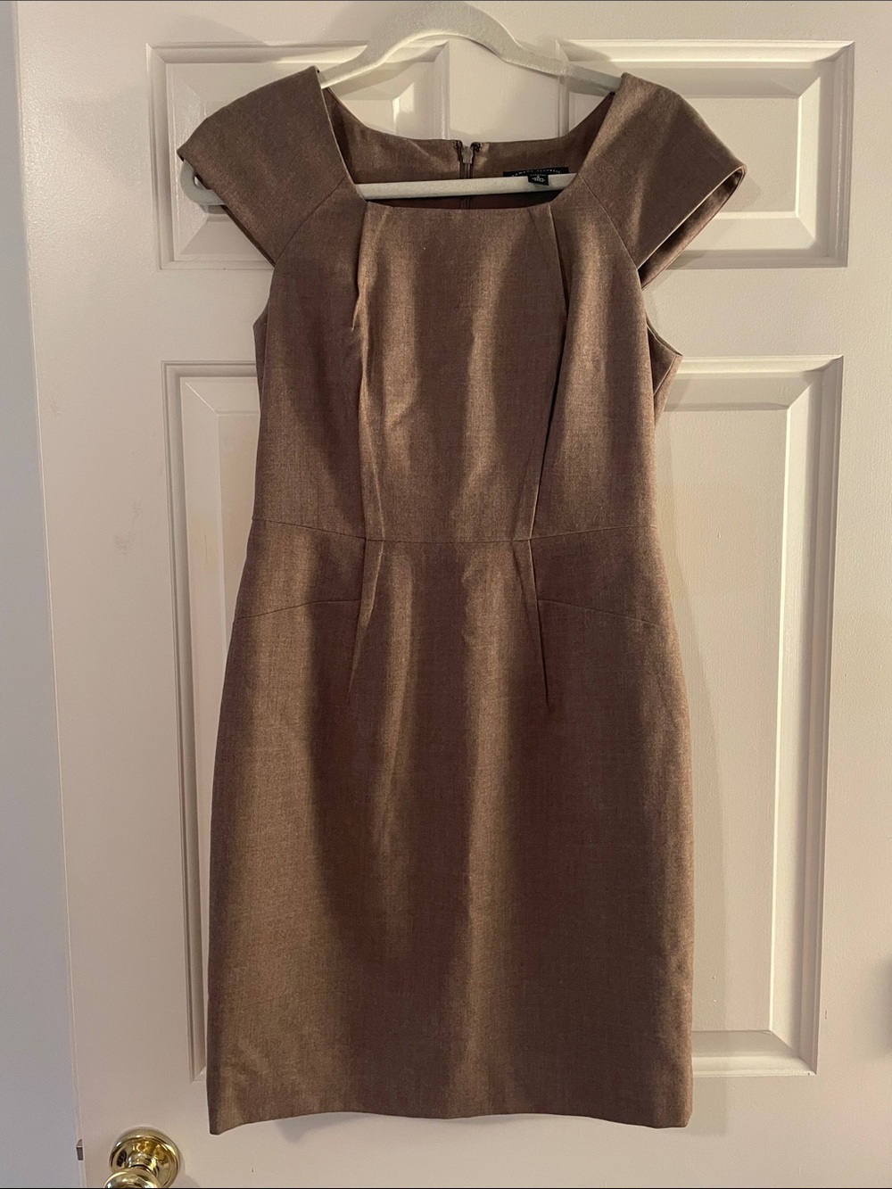 Banana Republic Classic Cap-Sleeve Sheath Dress in Brown